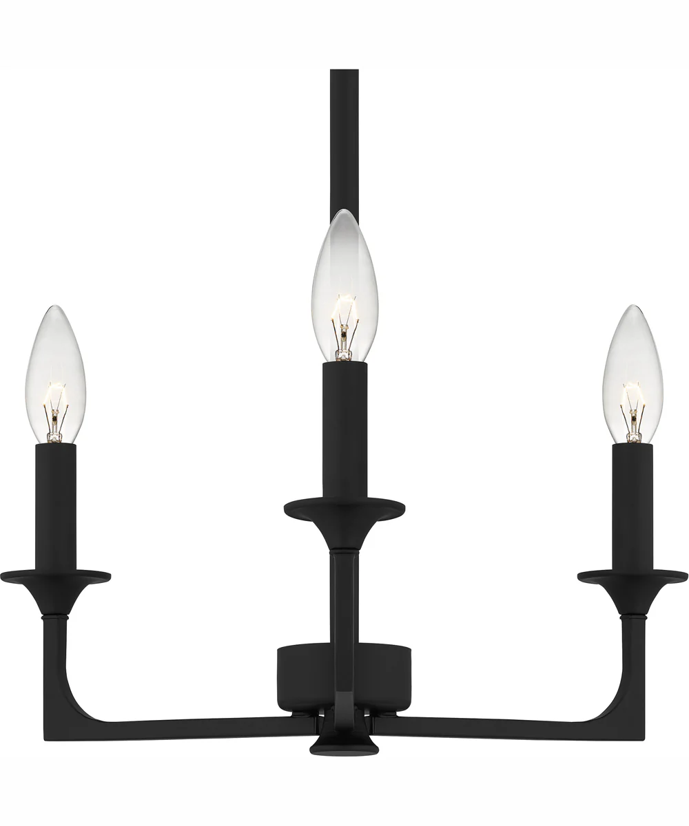 Prescott Medium 3-light Chandelier Matte Black - Image 6