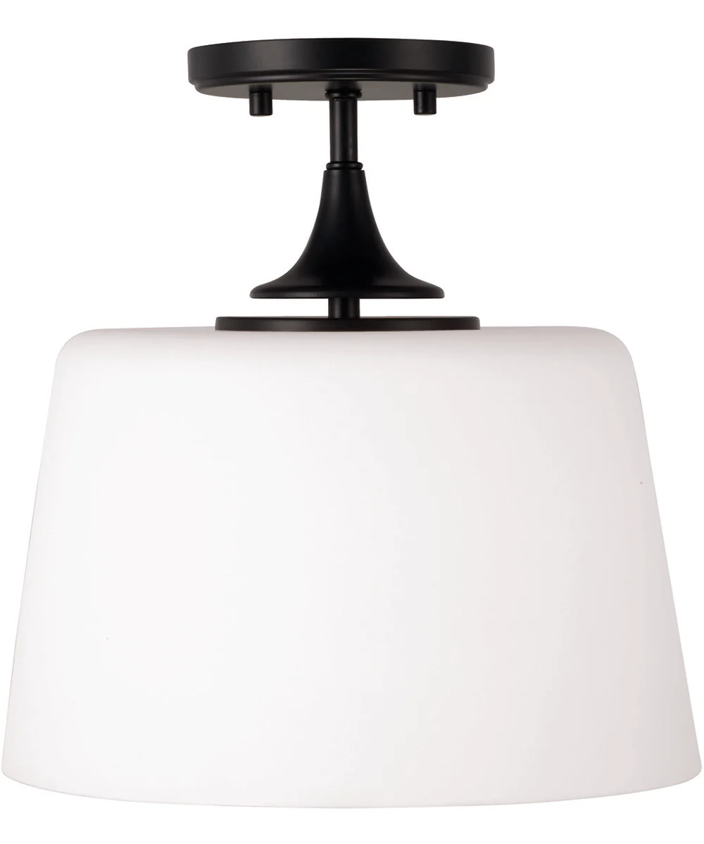 Presley 1-Light Semi-Flush Matte Black