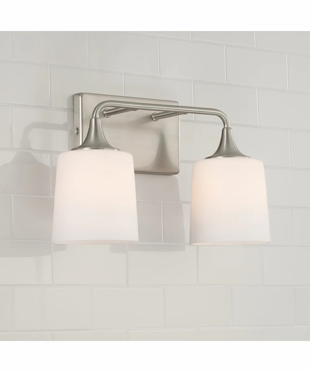 Presley 2-Light Vanity Brushed Nickel - Image 2