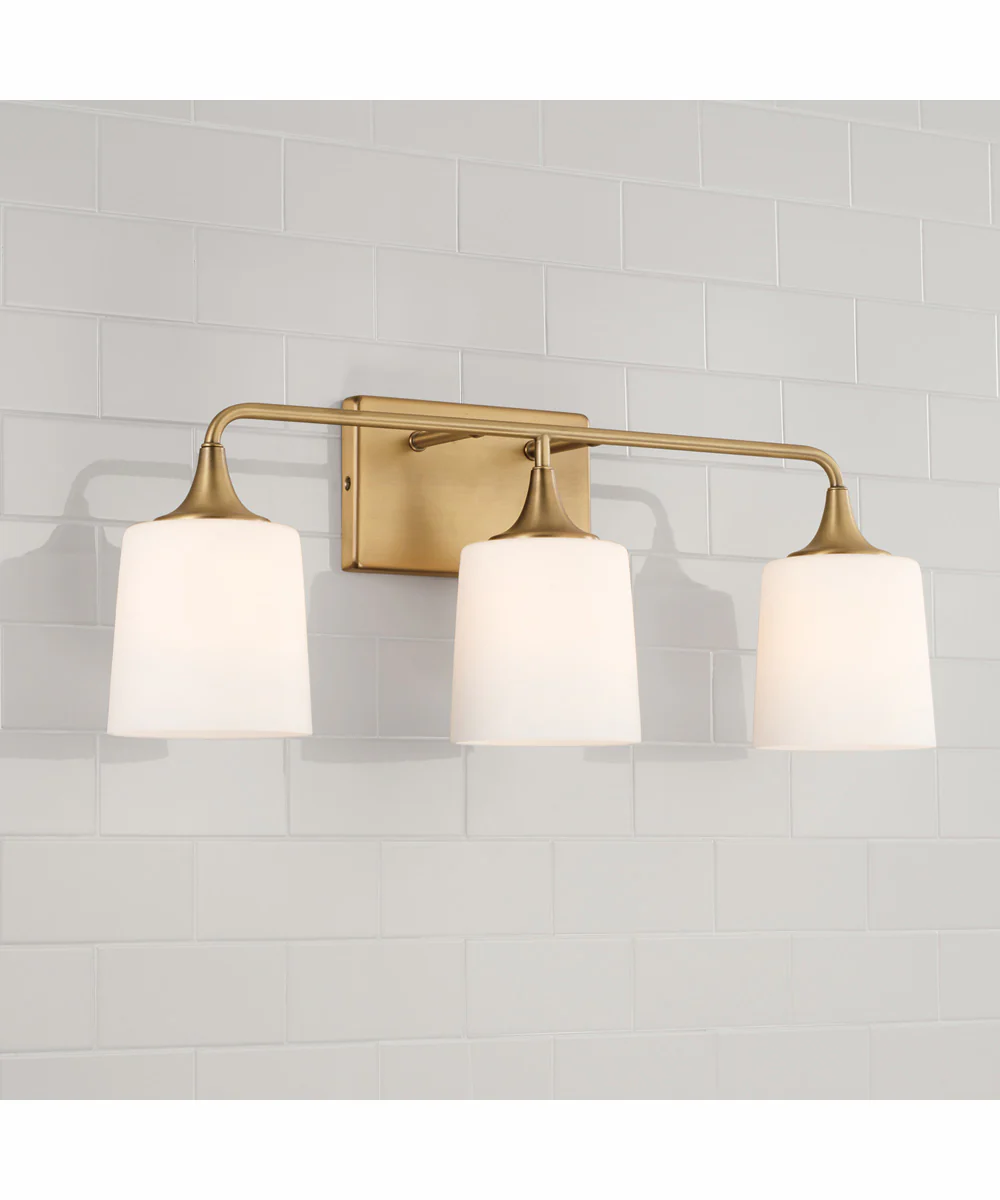 Presley 3-Light Vanity Aged Brass - Image 2