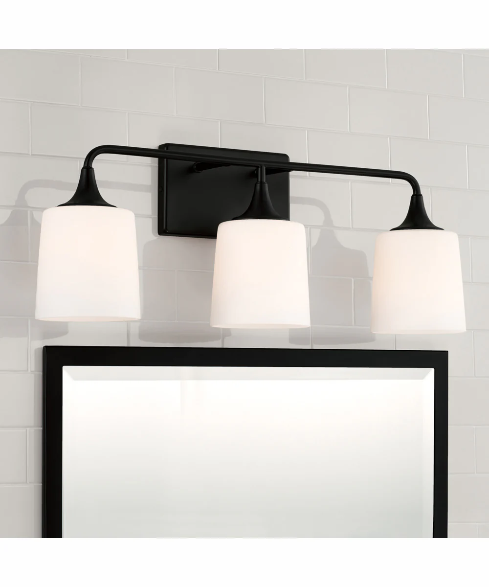 Presley 3-Light Vanity Matte Black - Image 2