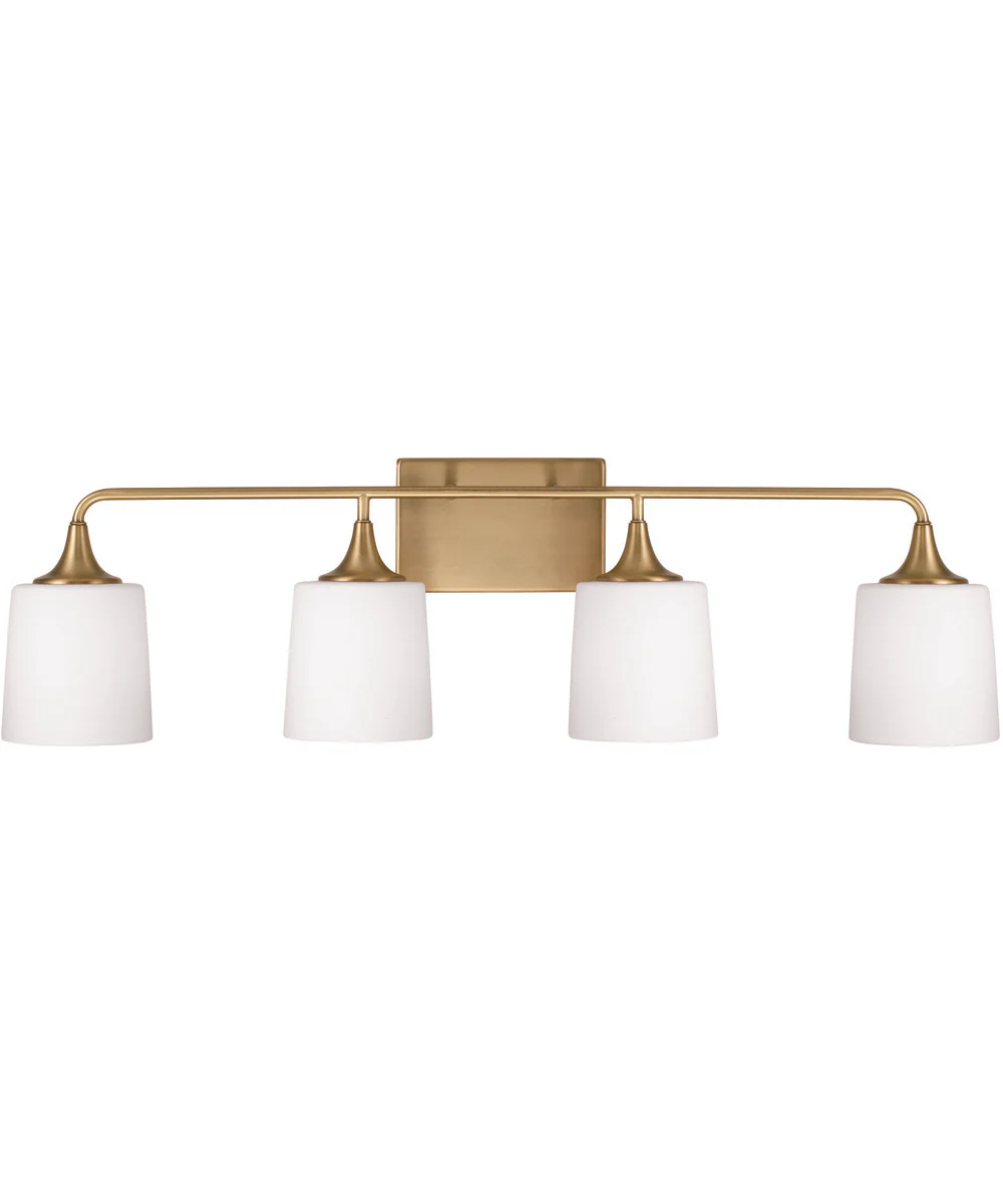 Presley 4-Light Vanity Aged Brass - Image 5
