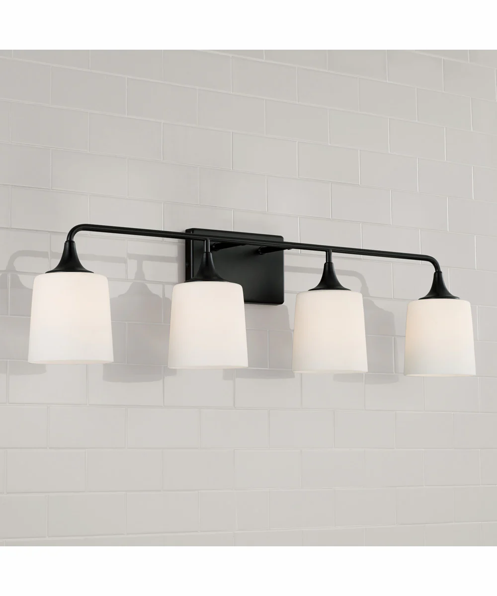Presley 4-Light Vanity Matte Black - Image 2