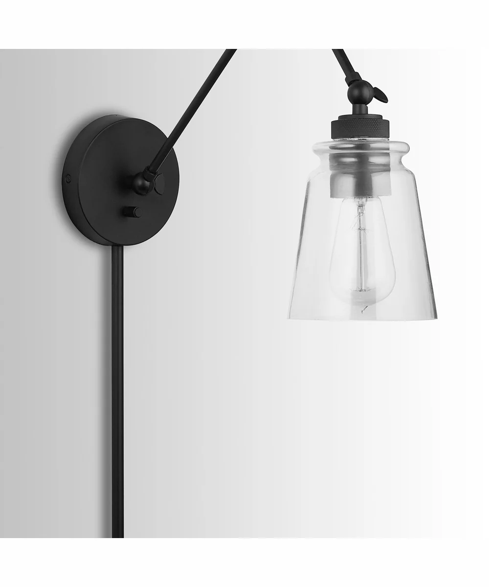 Profile 1-Light Plug In Sconce Matte Black, 5"W - Image 9