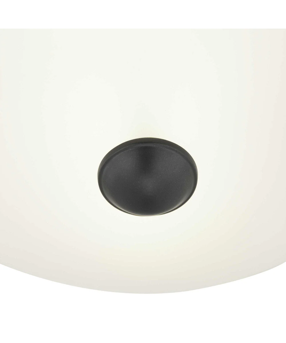 2-Light 14" Glass Dome Flush Mount Graphite - Image 3