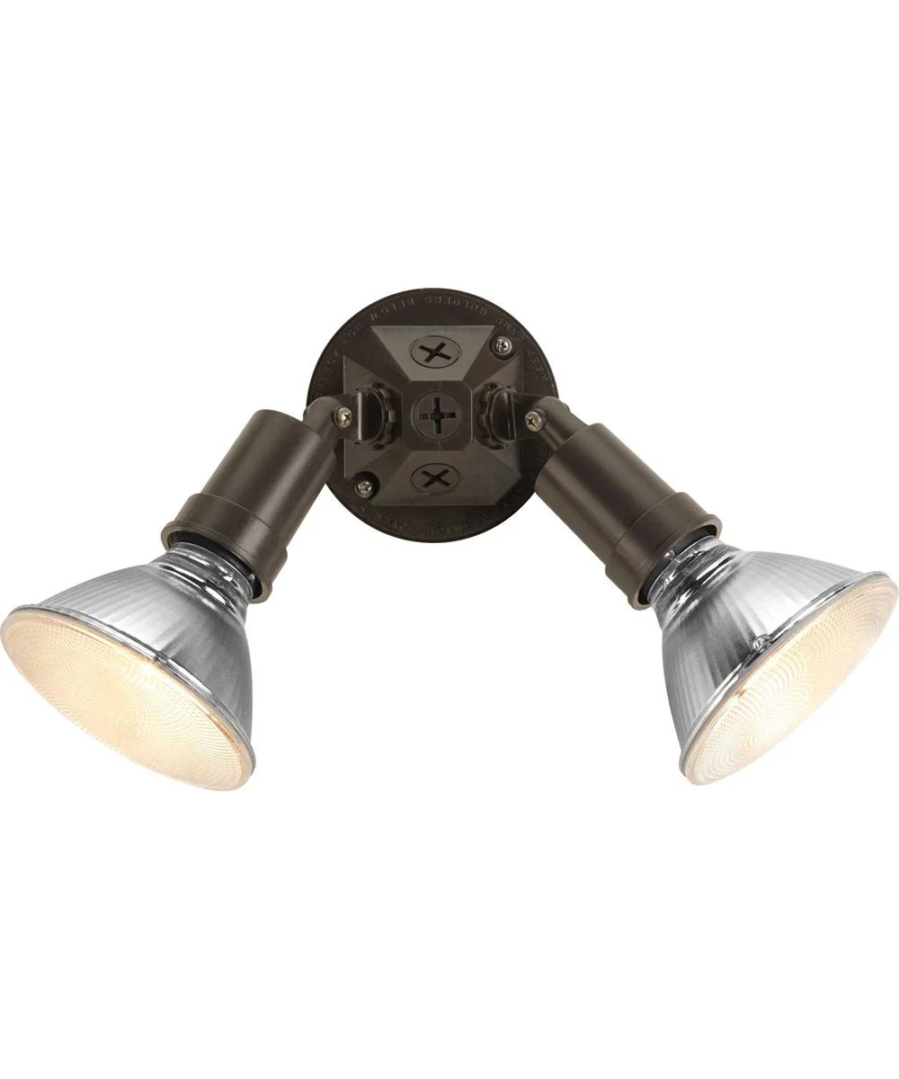 2-Light Adjustable Swivel Flood Light Antique Bronze