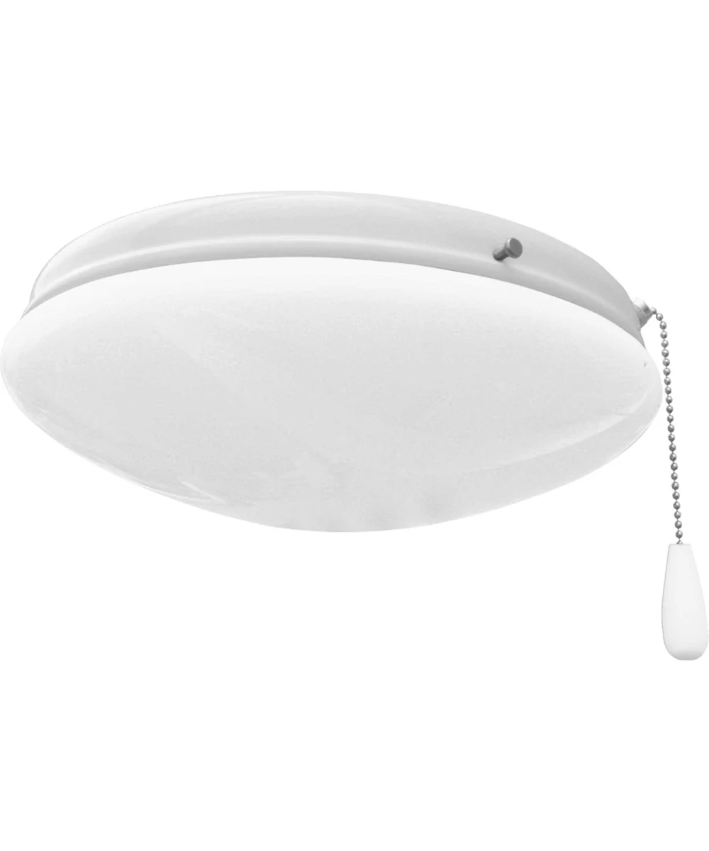 2-Light Universal Opal Glass Fan Light Kit White