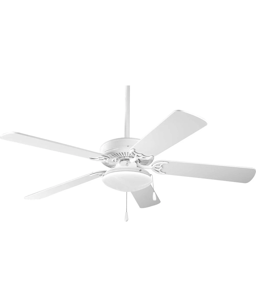 2-Light Universal Opal Glass Fan Light Kit White - Image 4