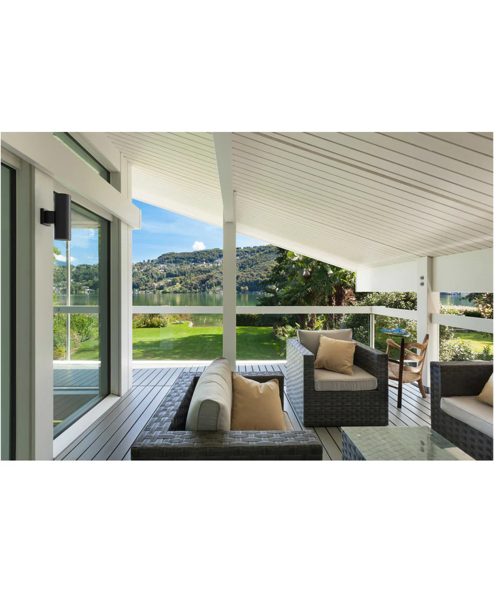 5" LED Outdoor Up/Down Cylinder Black - Image 4