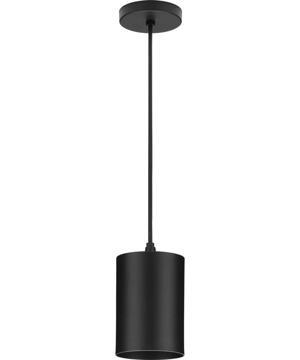 5" Outdoor LED Aluminum Cylinder Cord-Mount Hanging Light Black - Image 2