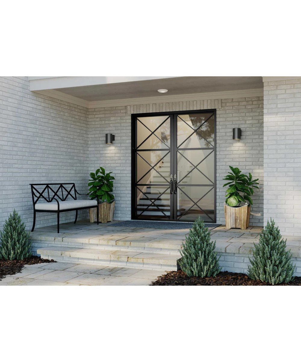 5" Outdoor Wall Cylinder Black - Image 4