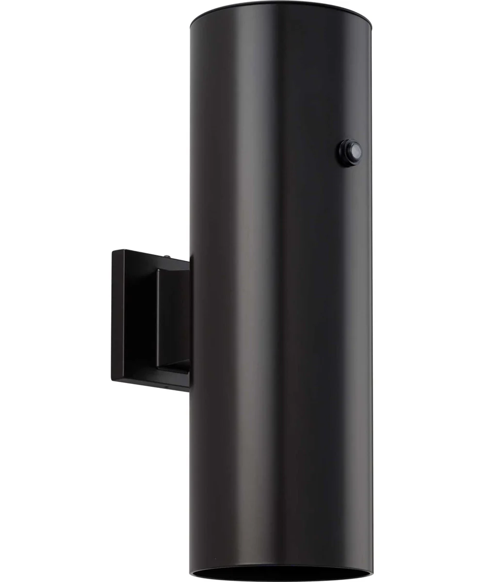 6" LED Outdoor Aluminum Up/Down Wall Mount Cylinder with Photocell Antique Bronze
