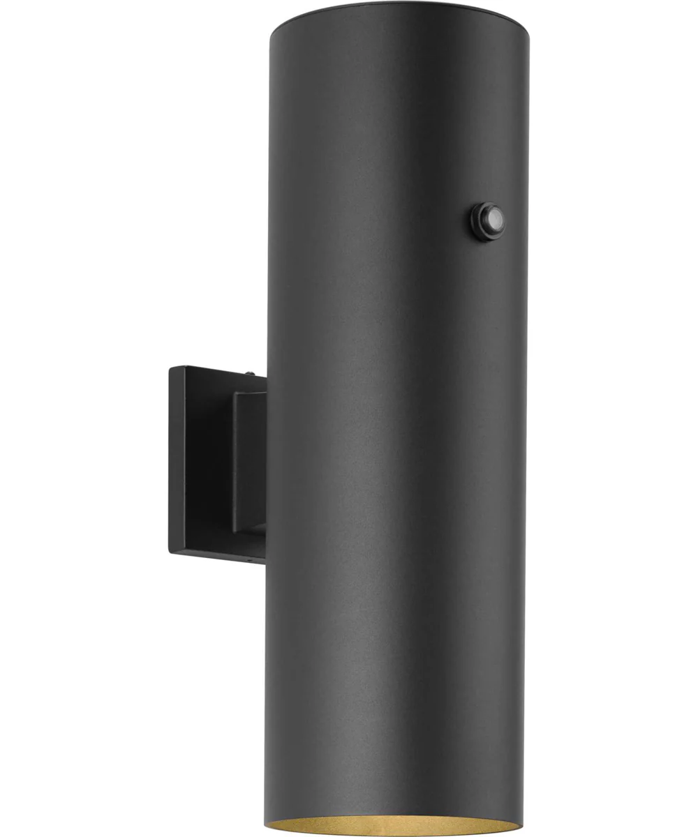 6"  LED Outdoor Aluminum Up/Down Wall Mount Cylinder with Photocell Black - Image 2