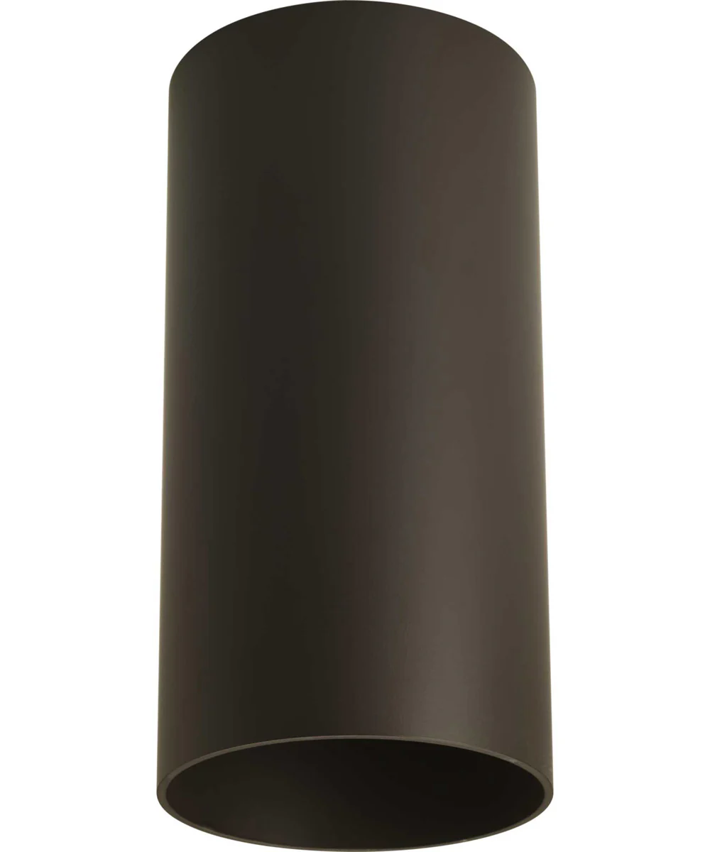 6" LED Outdoor Flush Mount Cylinder Antique Bronze