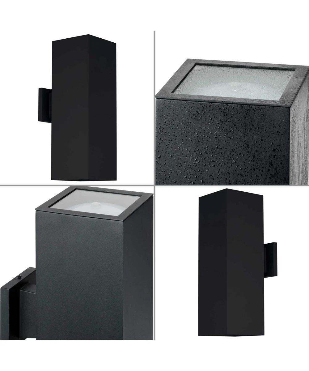 6" LED Outdoor Up/Down Modern Wall Cylinder with Glass Top Lense Black - Image 3