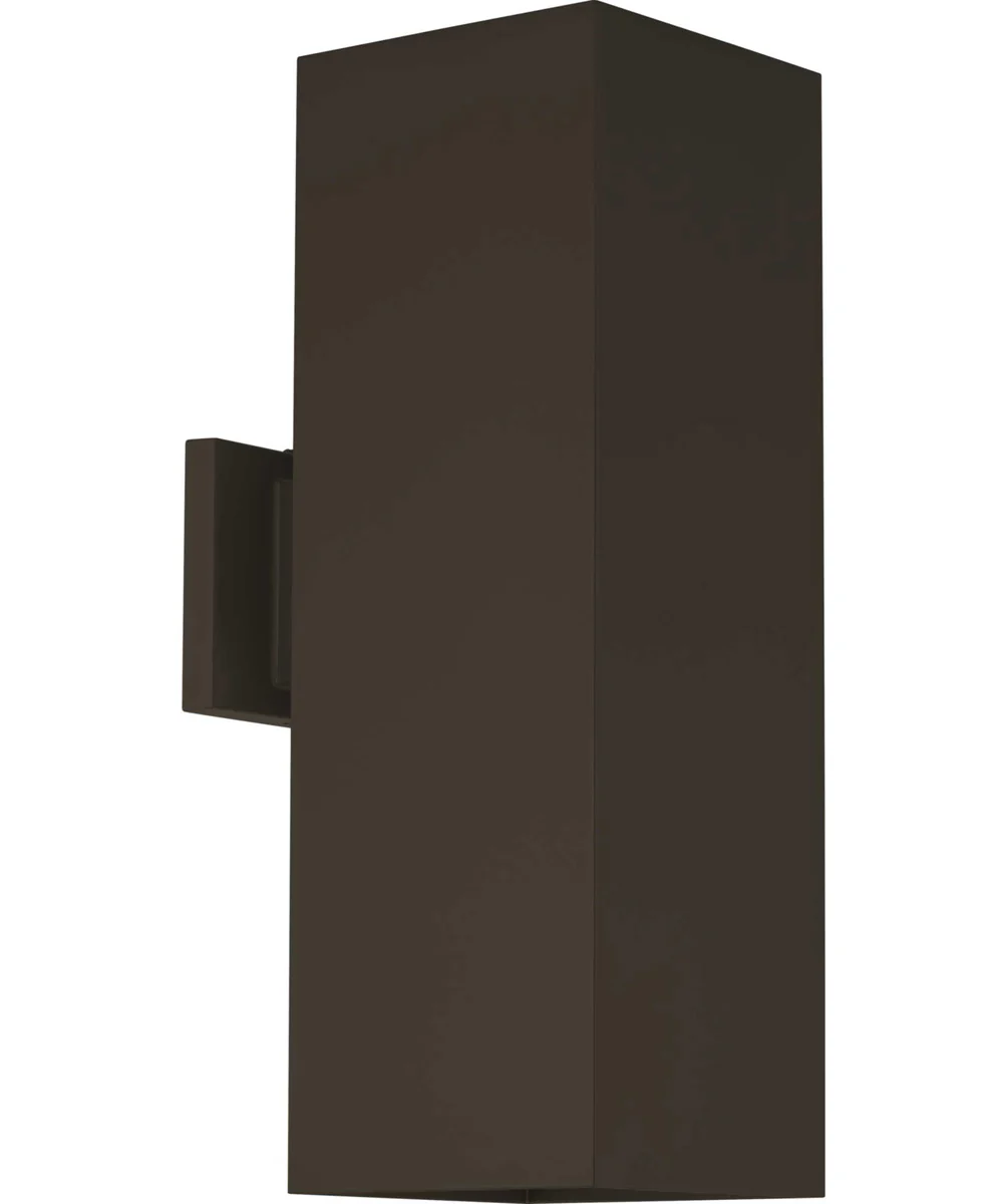 6" Square 2-Light Up/Down Wall Lantern Antique Bronze