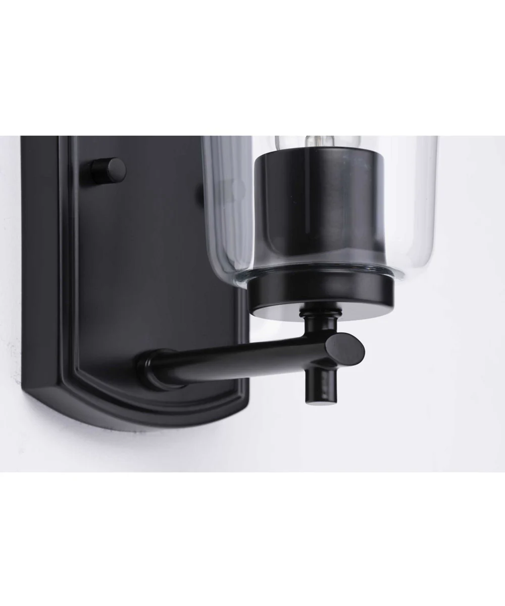 Adley 1-Light Clear Glass New Traditional Bath Vanity Light Matte Black - Image 3
