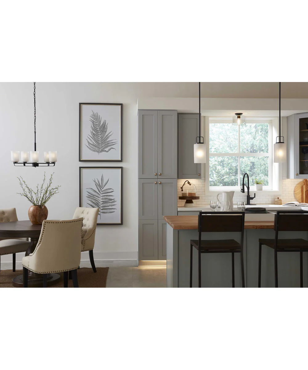 Adley 1-Light Clear Glass New Traditional Flush Mount Light Matte Black - Image 2