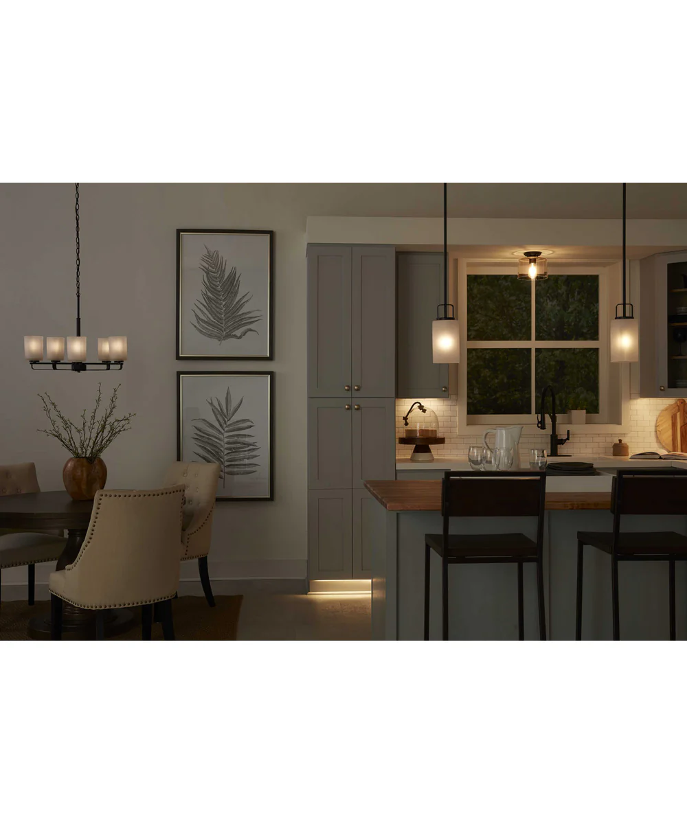 Adley 1-Light Clear Glass New Traditional Flush Mount Light Matte Black - Image 4