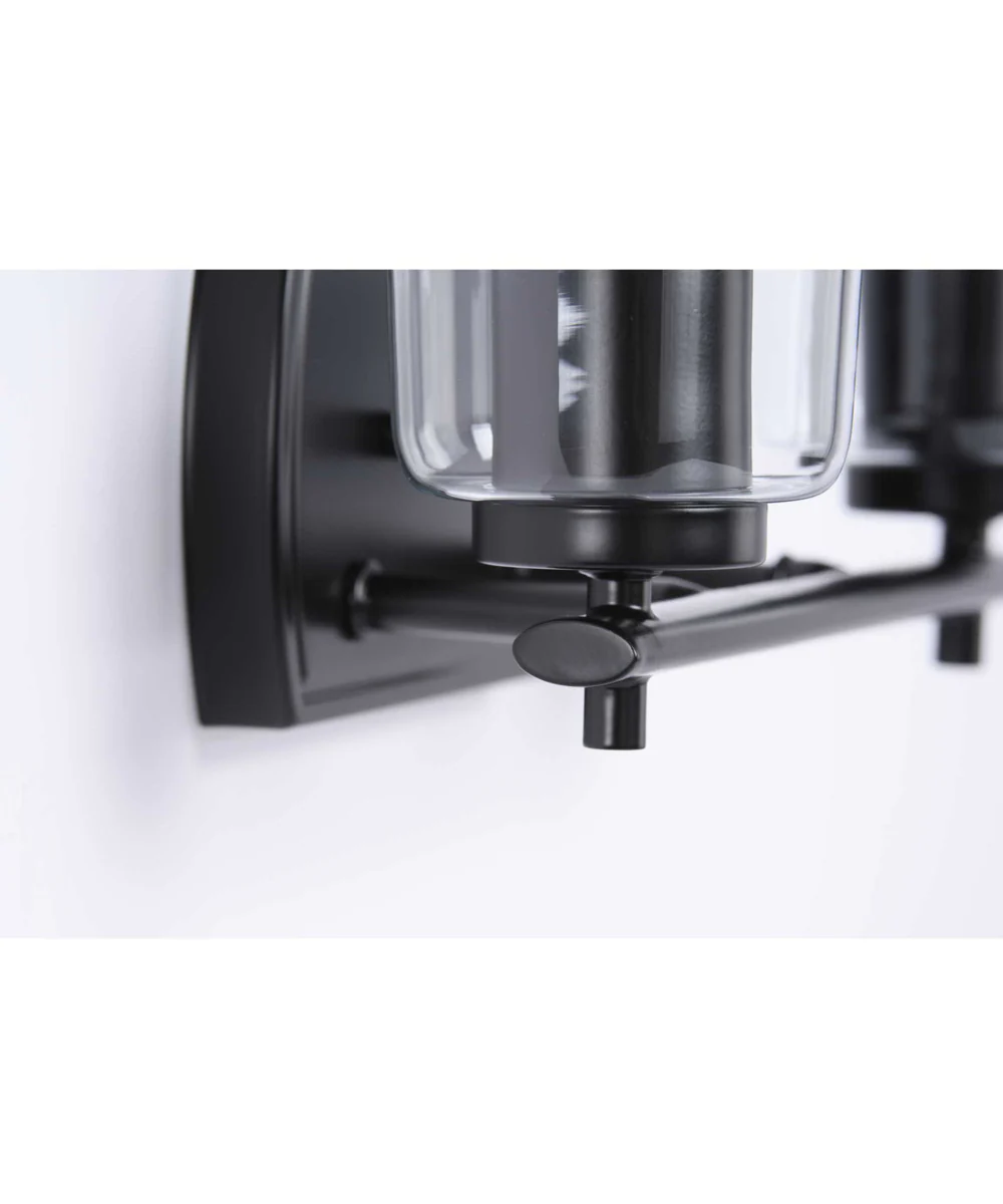 Adley 2-Light Clear Glass New Traditional Bath Vanity Light Matte Black - Image 2