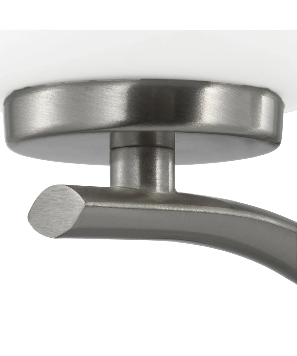 Adley 3-Light Etched White Glass Semi-Flush Convertible Light Brushed Nickel - Image 8