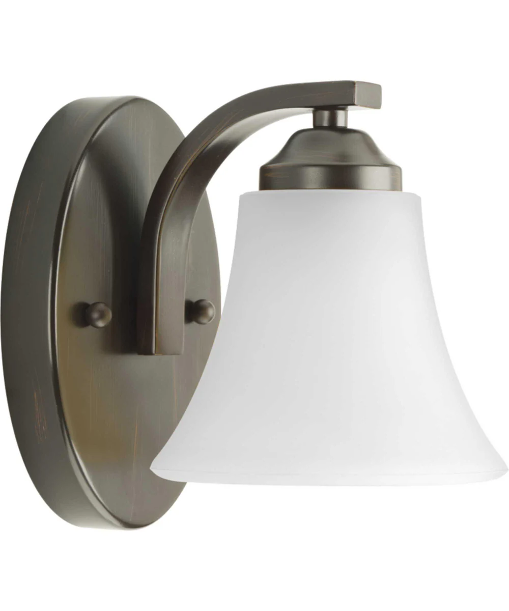 Adorn 1-Light Etched Glass Traditional Bath Vanity Light Antique Bronze - Image 2