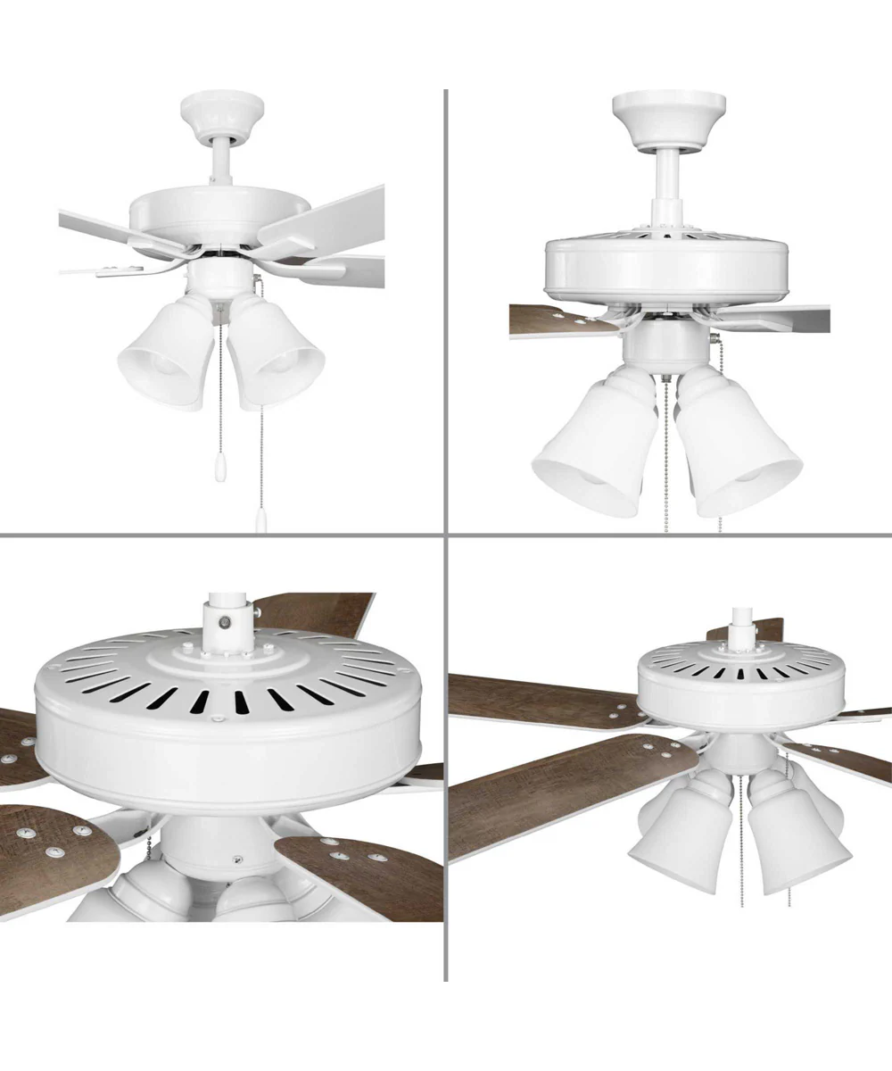 AirPro 52 in. 5-Blade Energy Efficient Rated Ceiling Fan with Light White - Image 4