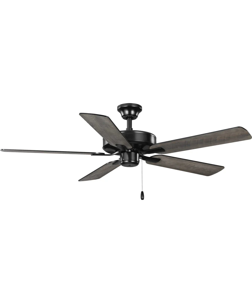 AirPro 52 in. 5-Blade Energy Efficient Rated Transitional Ceiling Fan with Light Matte Black
