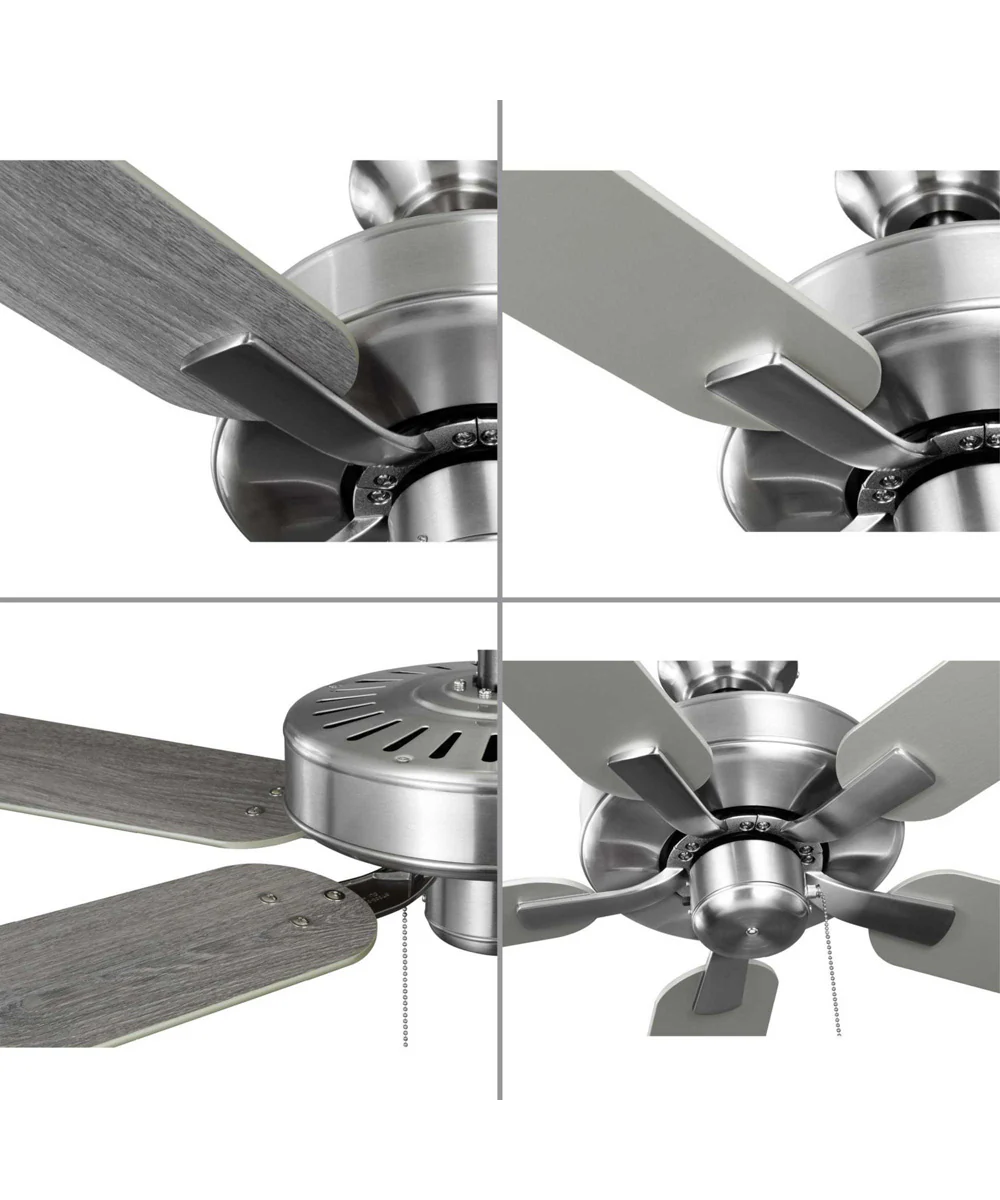 AirPro 52 in. 5-Blade Energy Efficient Rated Transitional Ceiling Fan Brushed Nickel - Image 3