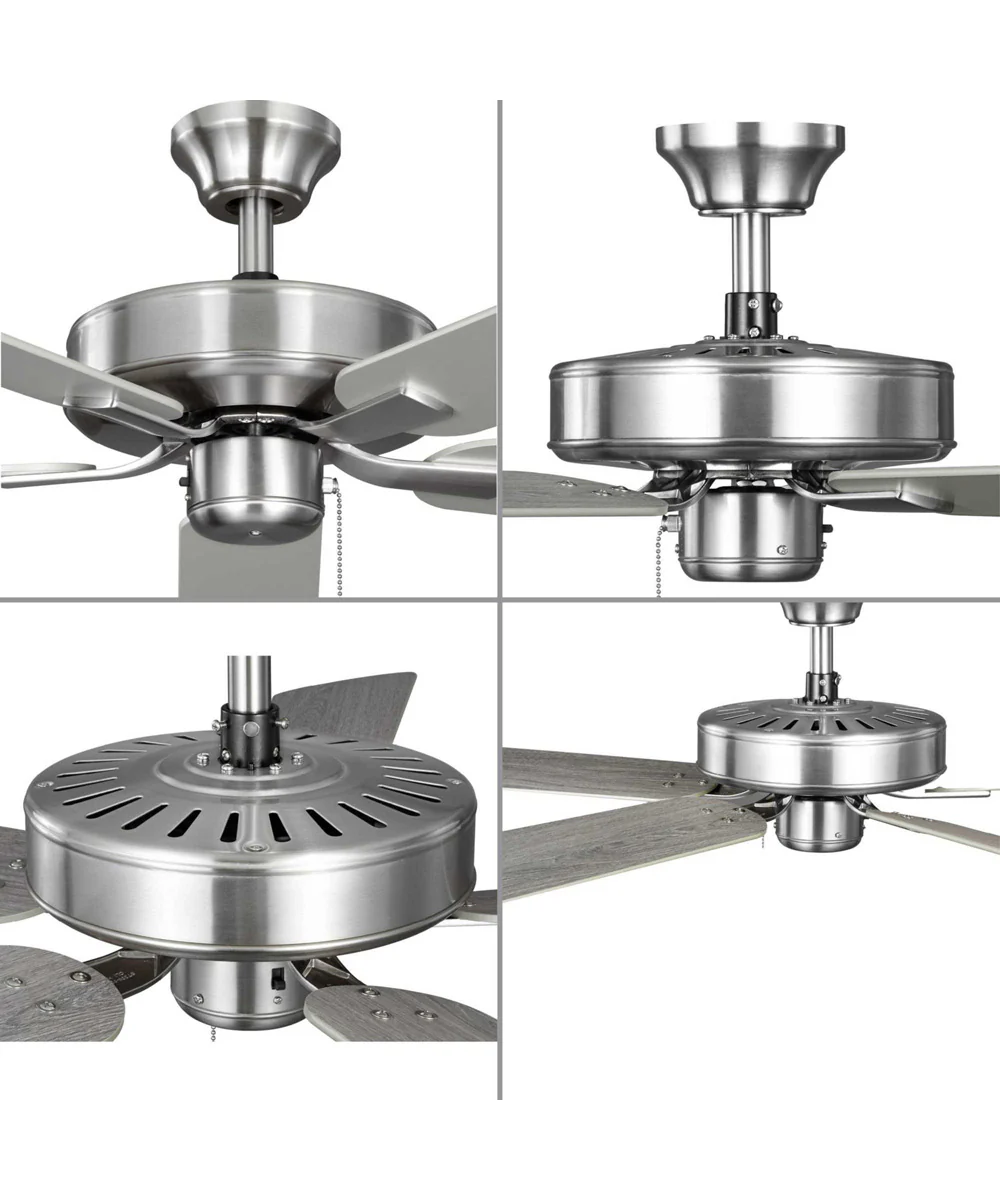 AirPro 52 in. 5-Blade Transitional Ceiling Fan Brushed Nickel - Image 4