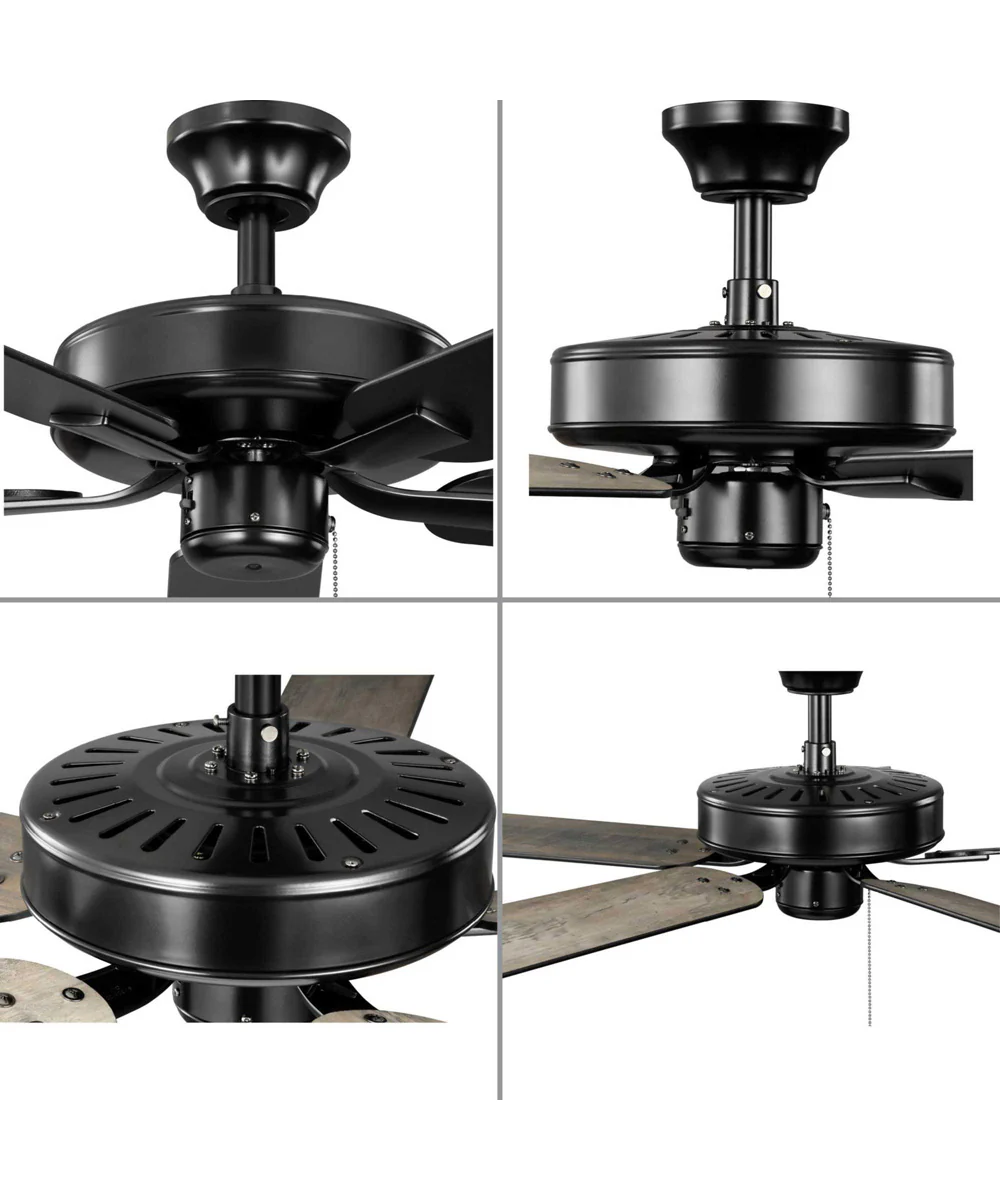 AirPro 52 in. 5-Blade Transitional Ceiling Fan Matte Black - Image 5