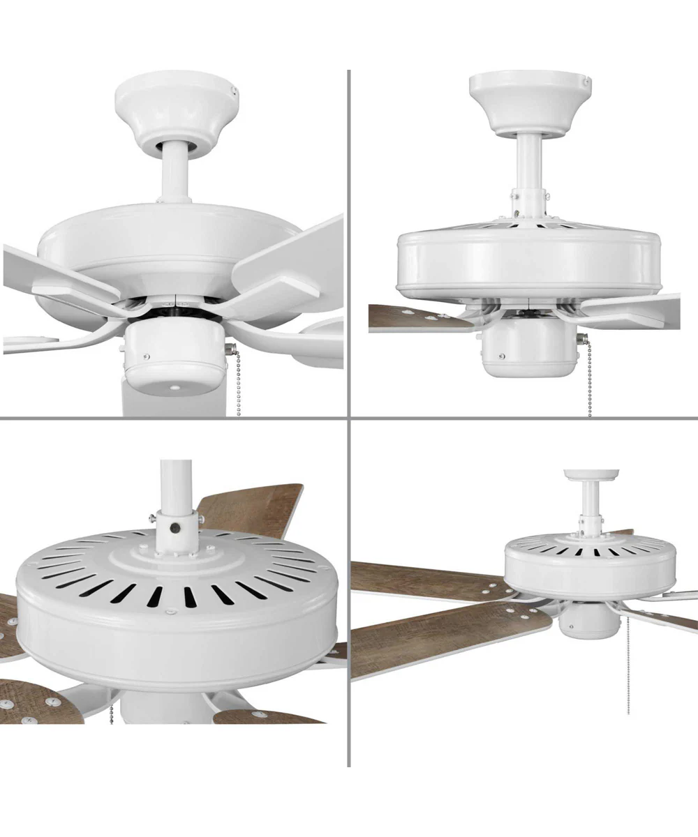 AirPro 52 in. 5-Blade Transitional Ceiling Fan White - Image 6