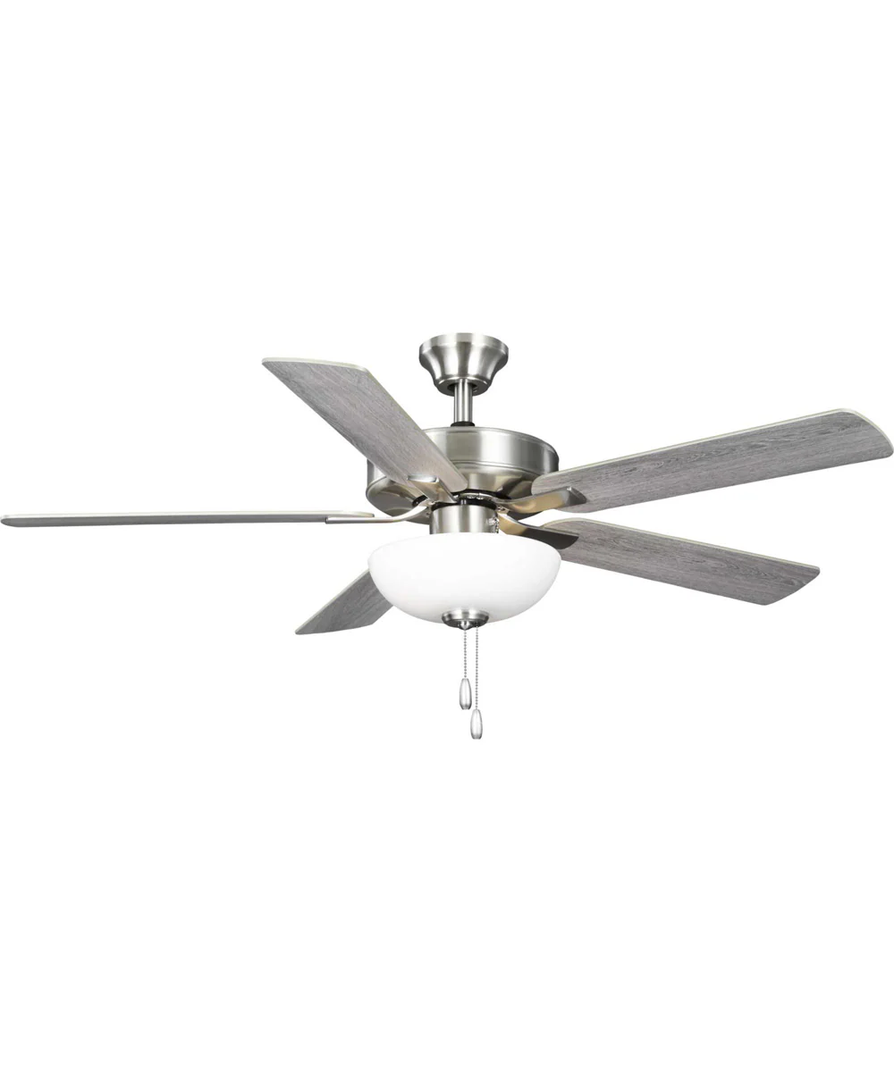 AirPro 52 in. 5-Blade Transitional Ceiling Fan with Light Brushed Nickel