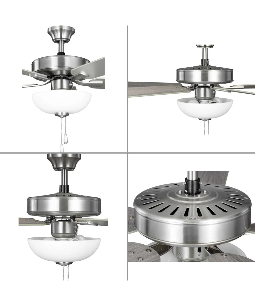 AirPro 52 in. 5-Blade Transitional Ceiling Fan with Light Brushed Nickel - Image 3