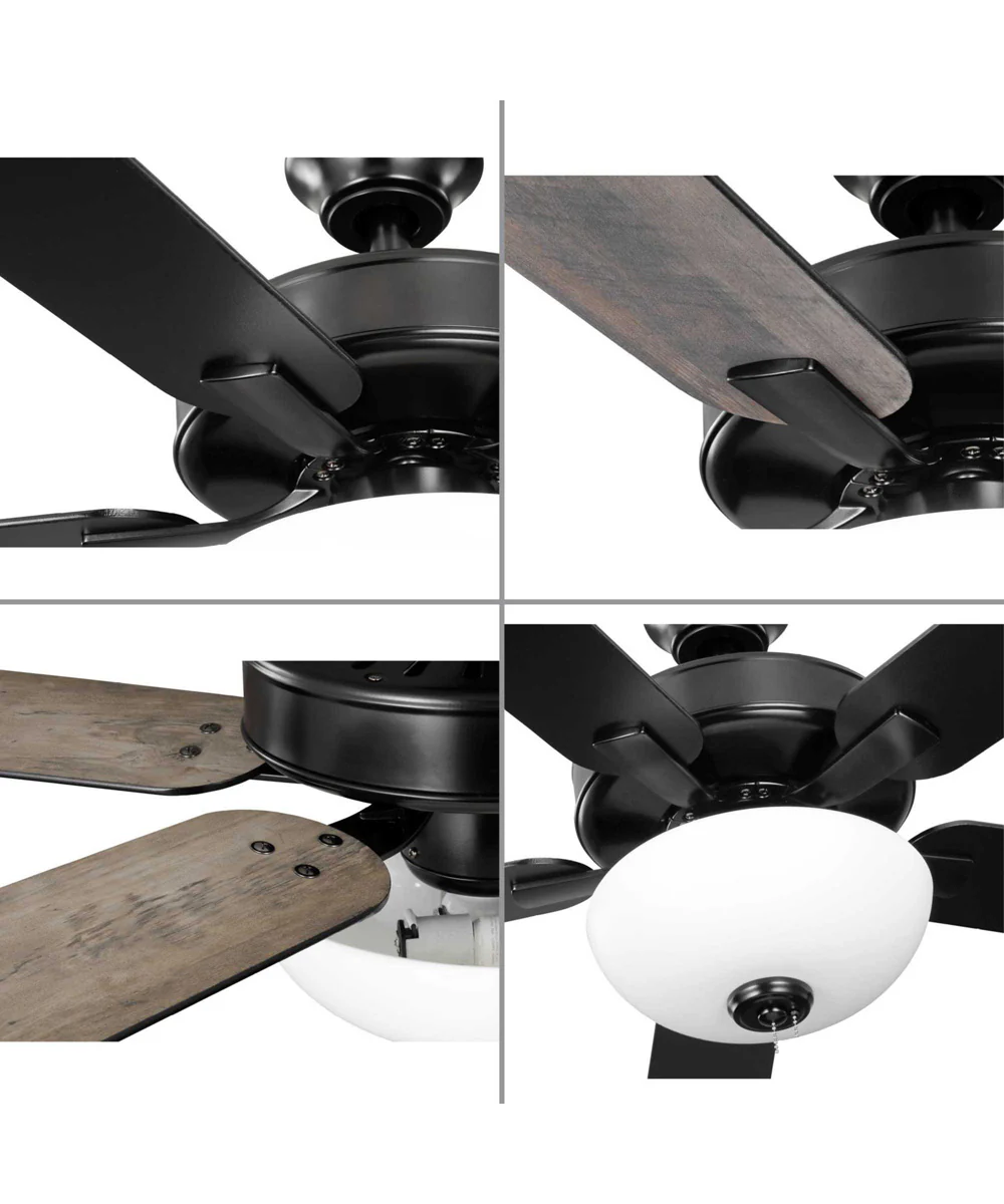 AirPro 52 in. 5-Blade Transitional Ceiling Fan with Light Matte Black - Image 3