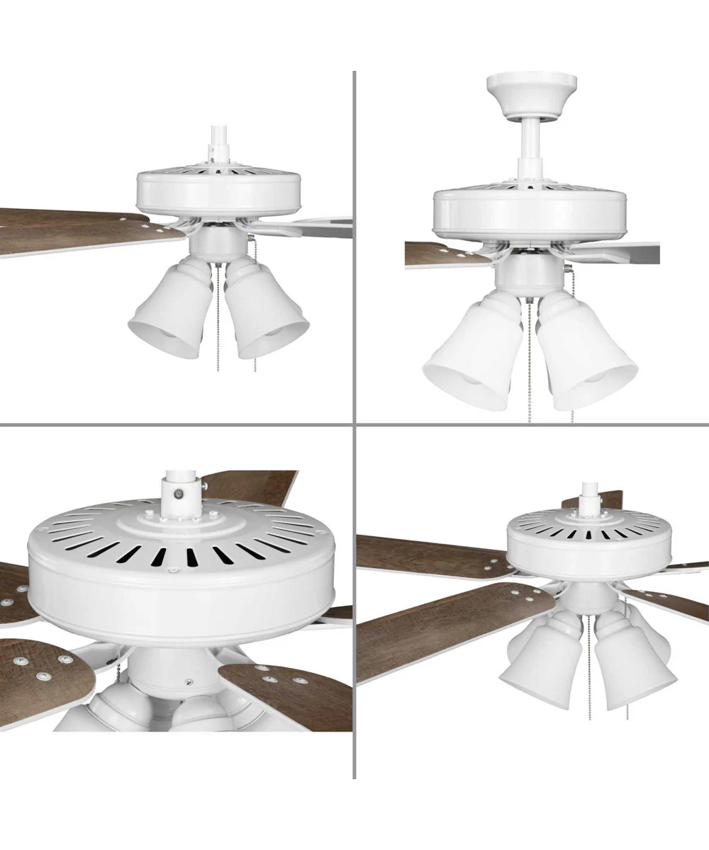 AirPro 52 in. 5-Blade Transitional Ceiling Fan with Light White - Image 2
