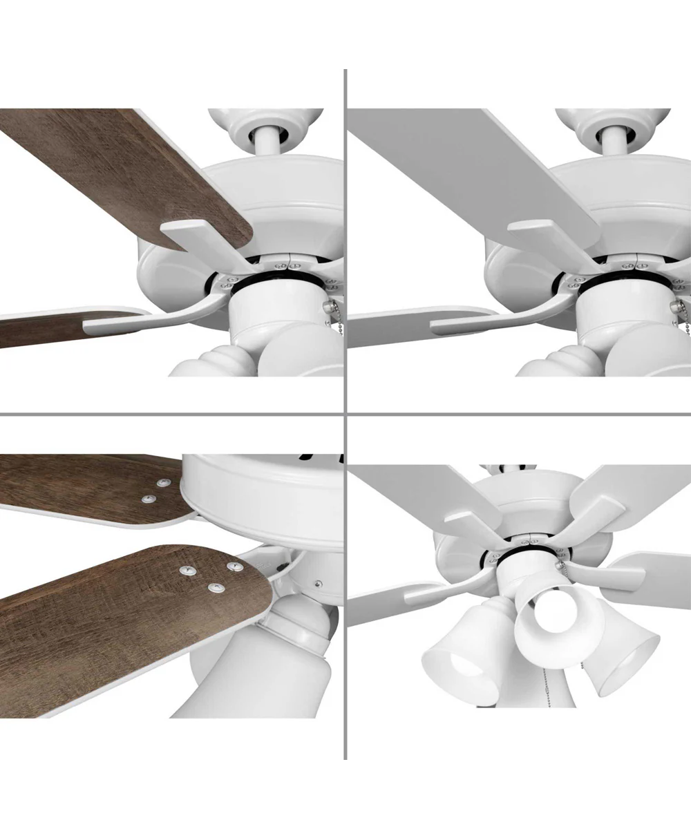 AirPro 52 in. 5-Blade Transitional Ceiling Fan with Light White - Image 3