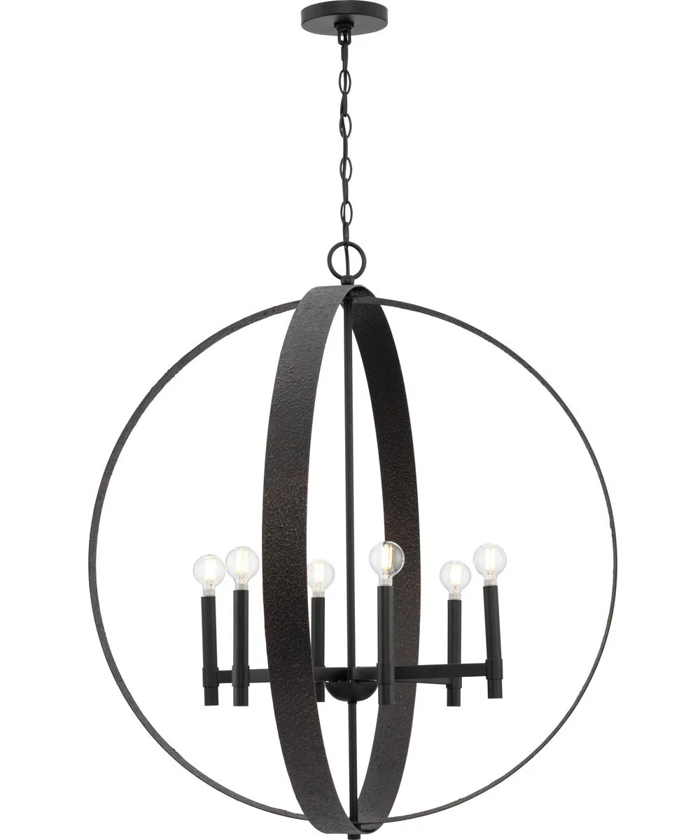Allegheny 6-Light Pendant Matte Black - Image 5