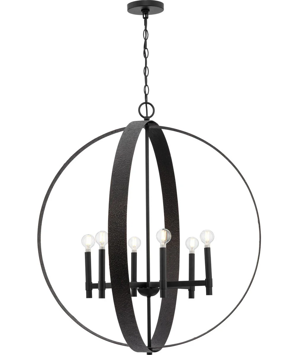 Allegheny 6-Light Pendant Matte Black - Image 7