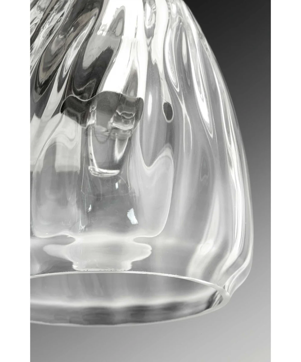 Anjoux 4-Light Clear Water Glass Luxe Bath Vanity Light Silver Ridge - Image 3