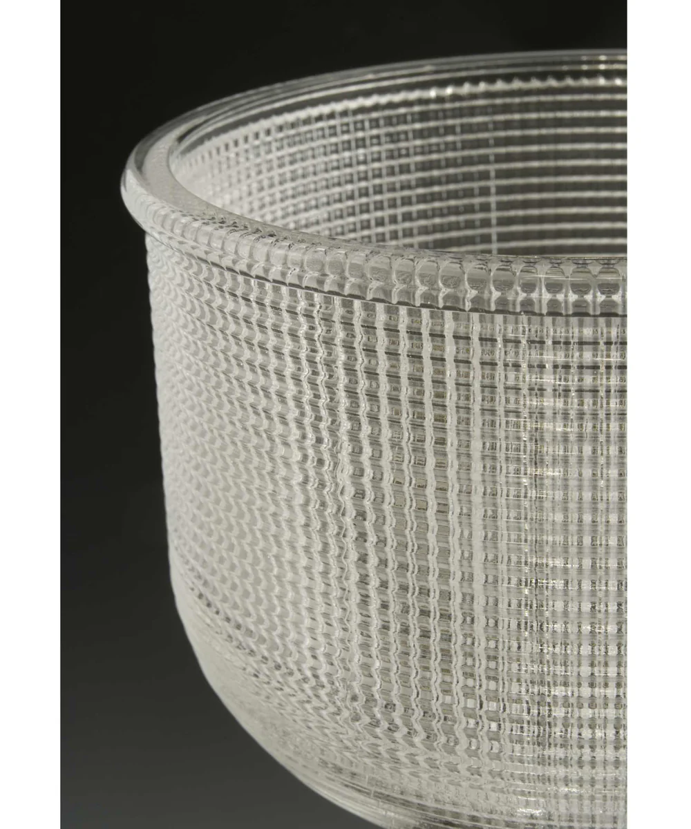 Archie 1-Light Clear Double Prismatic Glass Coastal Bath Vanity Light Vintage Brass - Image 3