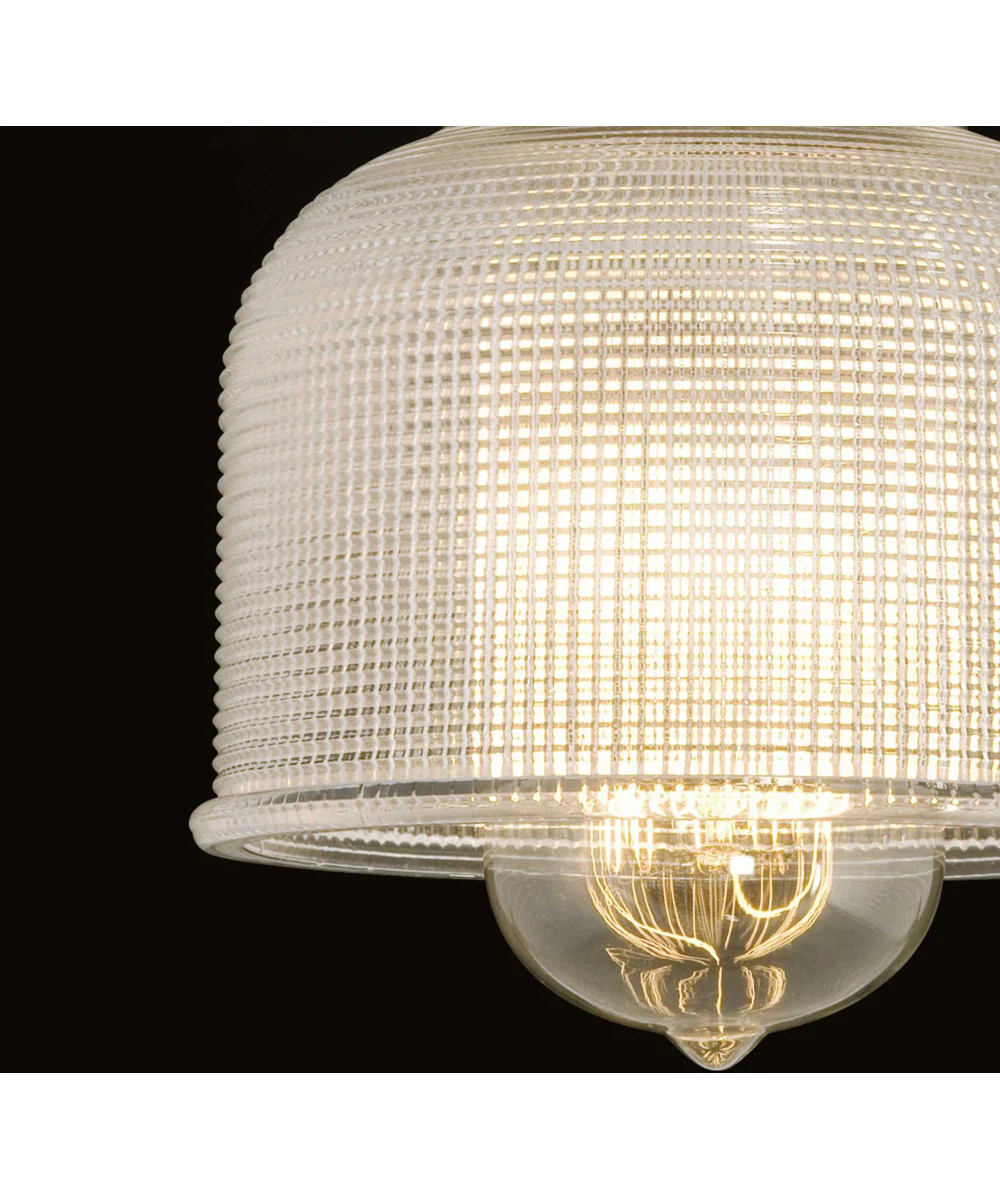 Archie 1-Light Double Prismatic Glass Coastal Mini-Pendant Light Polished Chrome - Image 3