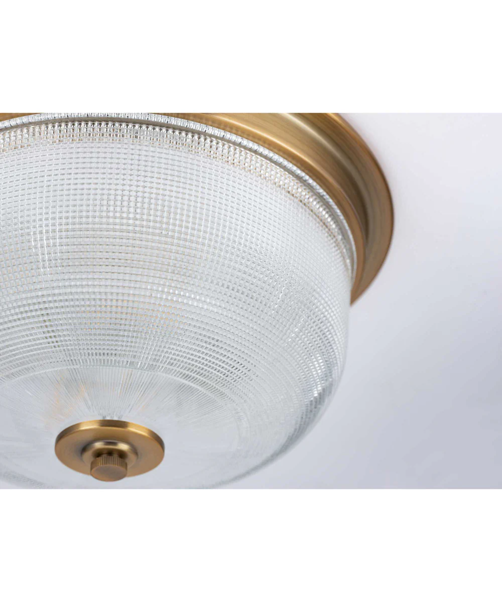 Archie 2-Light 12-3/8" Close-to-Ceiling Vintage Brass - Image 2