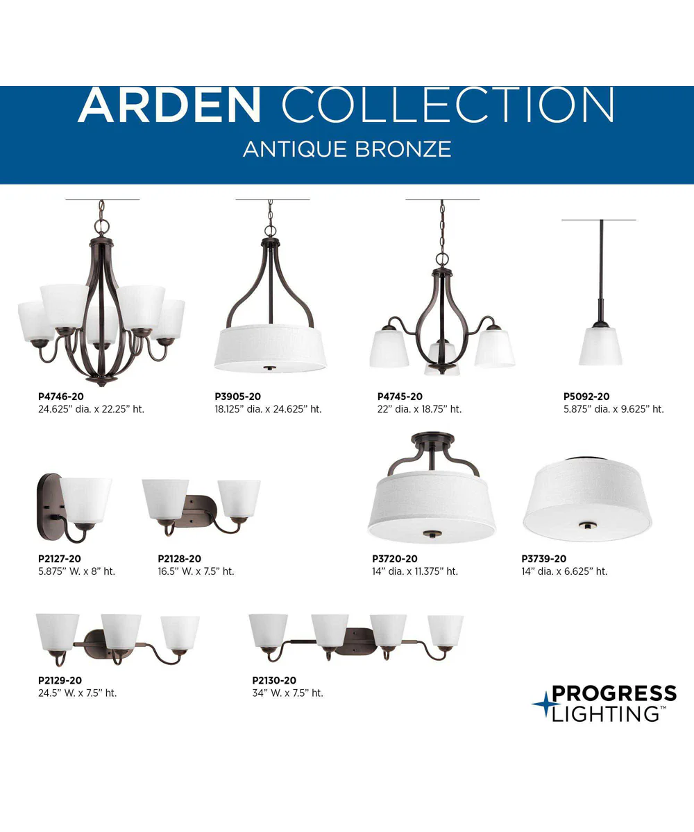 Arden 2-Light Bath & Vanity Antique Bronze - Image 3