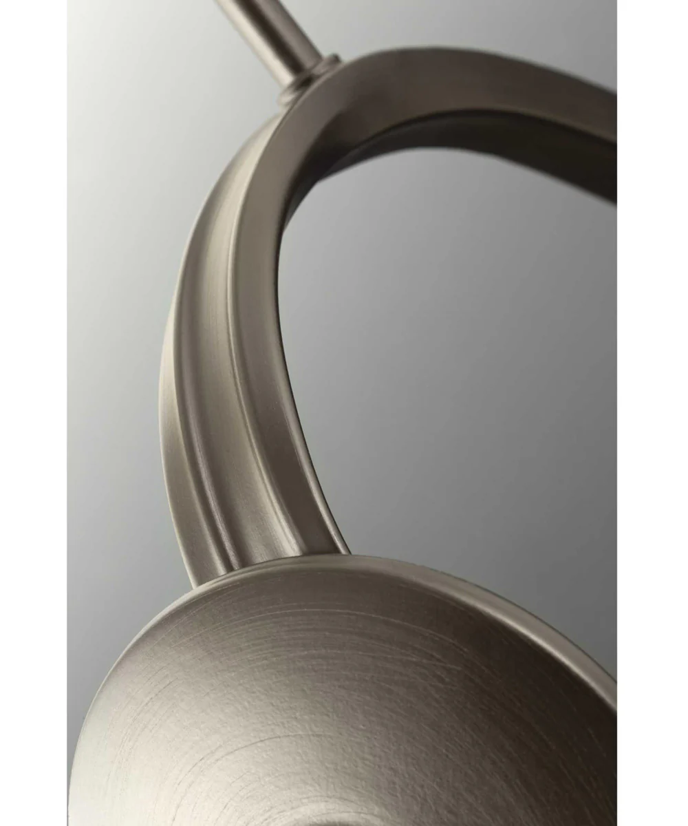 Arden 3-Light Etched Glass Farmhouse Chandelier Light Brushed Nickel - Image 2