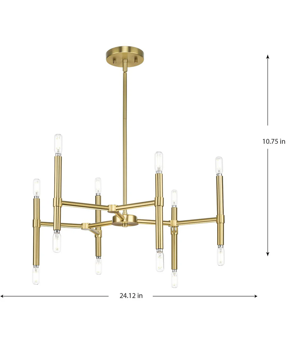 Arya 12-Light Chandelier Brushed Gold - Image 4