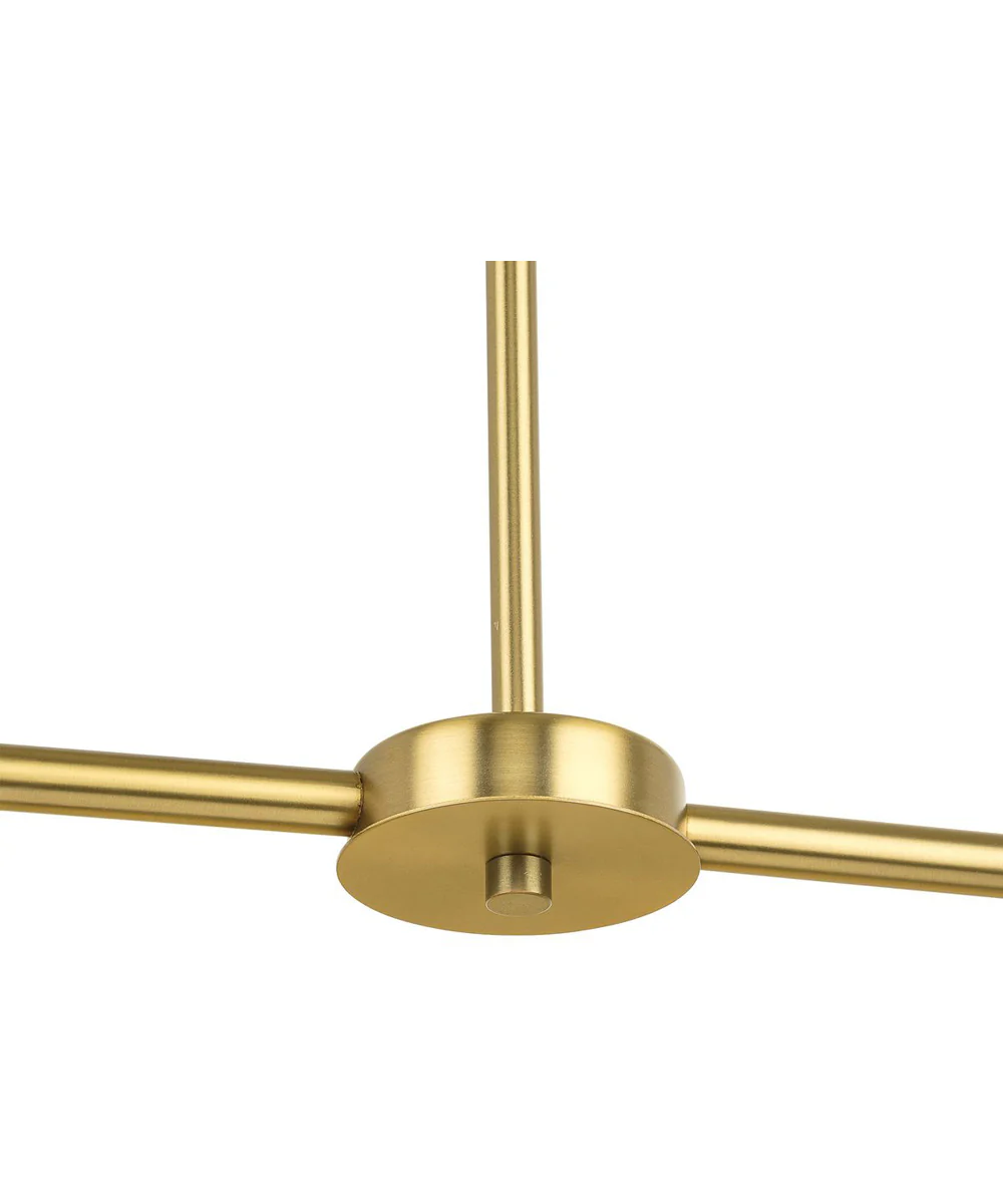 Arya 8-Light Linear Chandelier Brushed Gold - Image 7