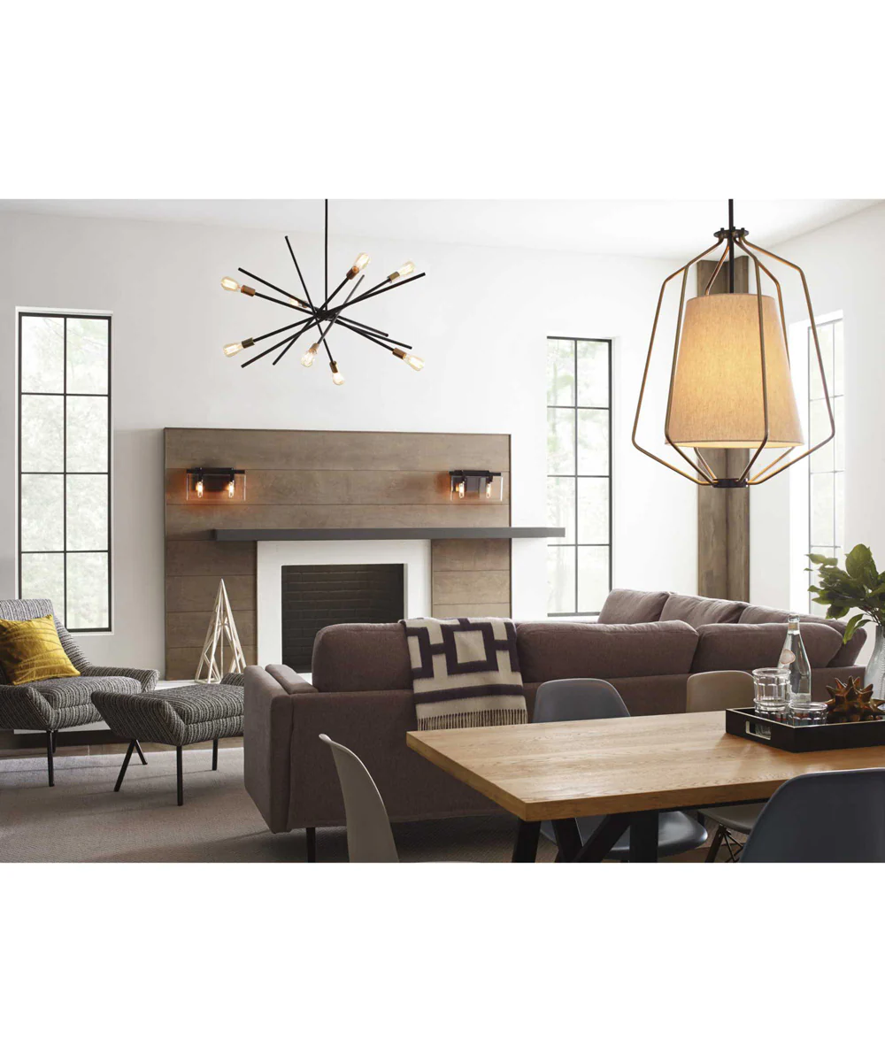 Astra 8-Light Mid-Century Modern Chandelier Light Antique Bronze - Image 3