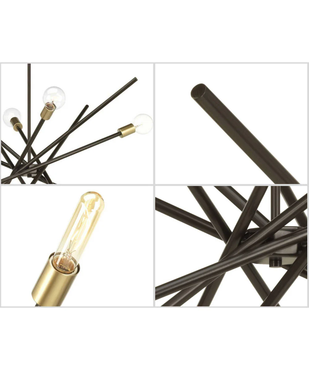 Astra 8-Light Mid-Century Modern Chandelier Light Antique Bronze - Image 8