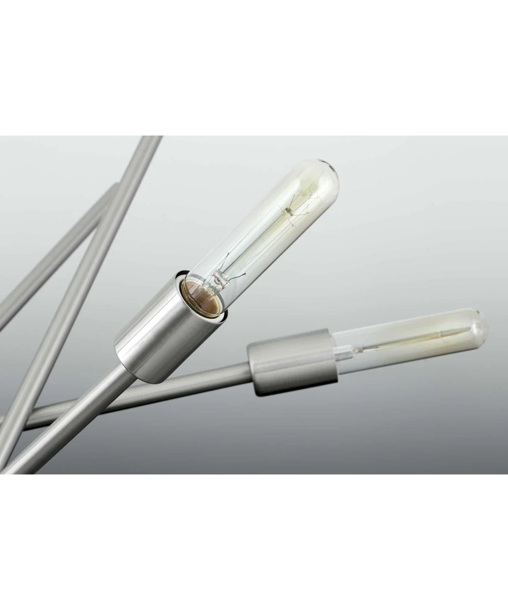 Astra 8-Light Mid-Century Modern Chandelier Light Brushed Nickel - Image 6